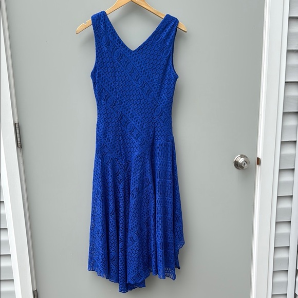 Rabbit Rabbit Rabbit Electric Blue Lace Overlay Asymmetrical Dress - Small - Picture 8 of 9